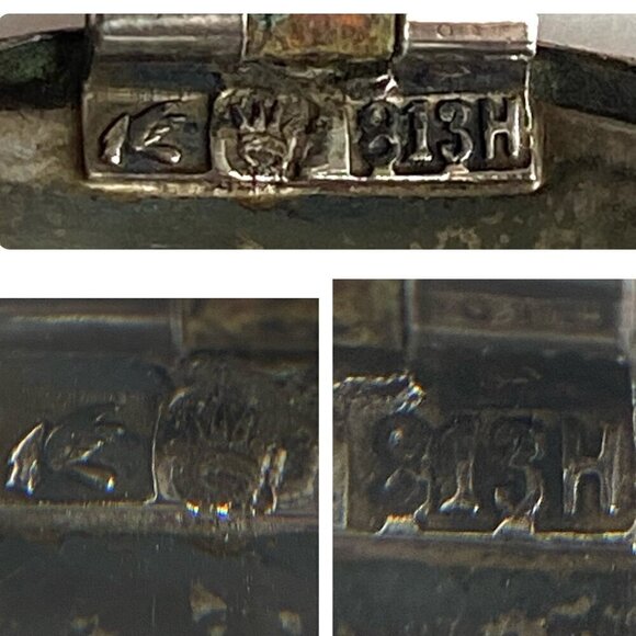 VTG 813H Silver Finland Kultateollisuus Ky Modernist 1.55" Round Domed Brooch - Picture 9 of 16